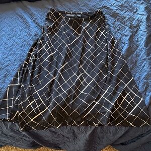 New York & Company Black and White Checkered Skirt